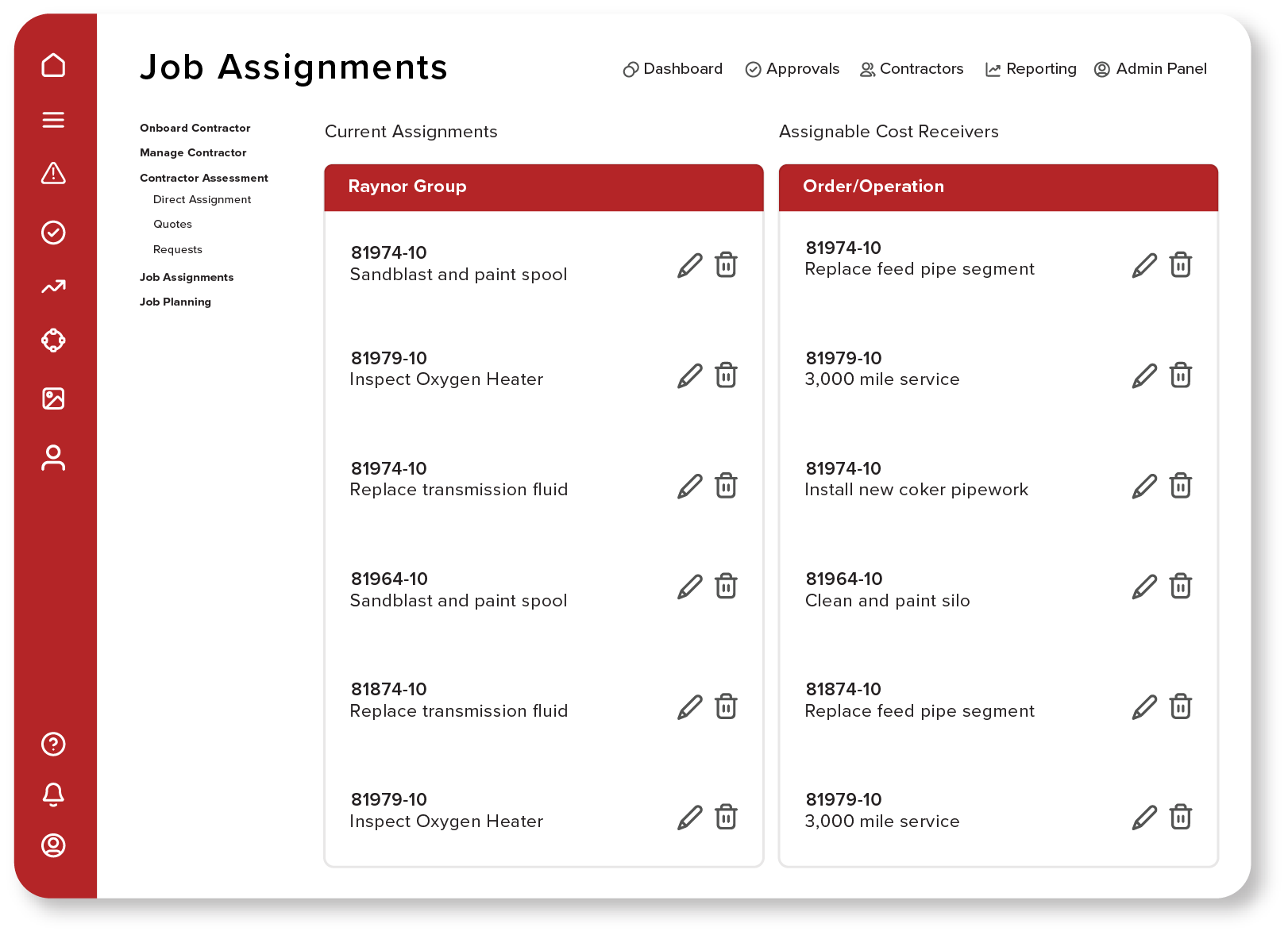 Contractor Management Streamline job assignments