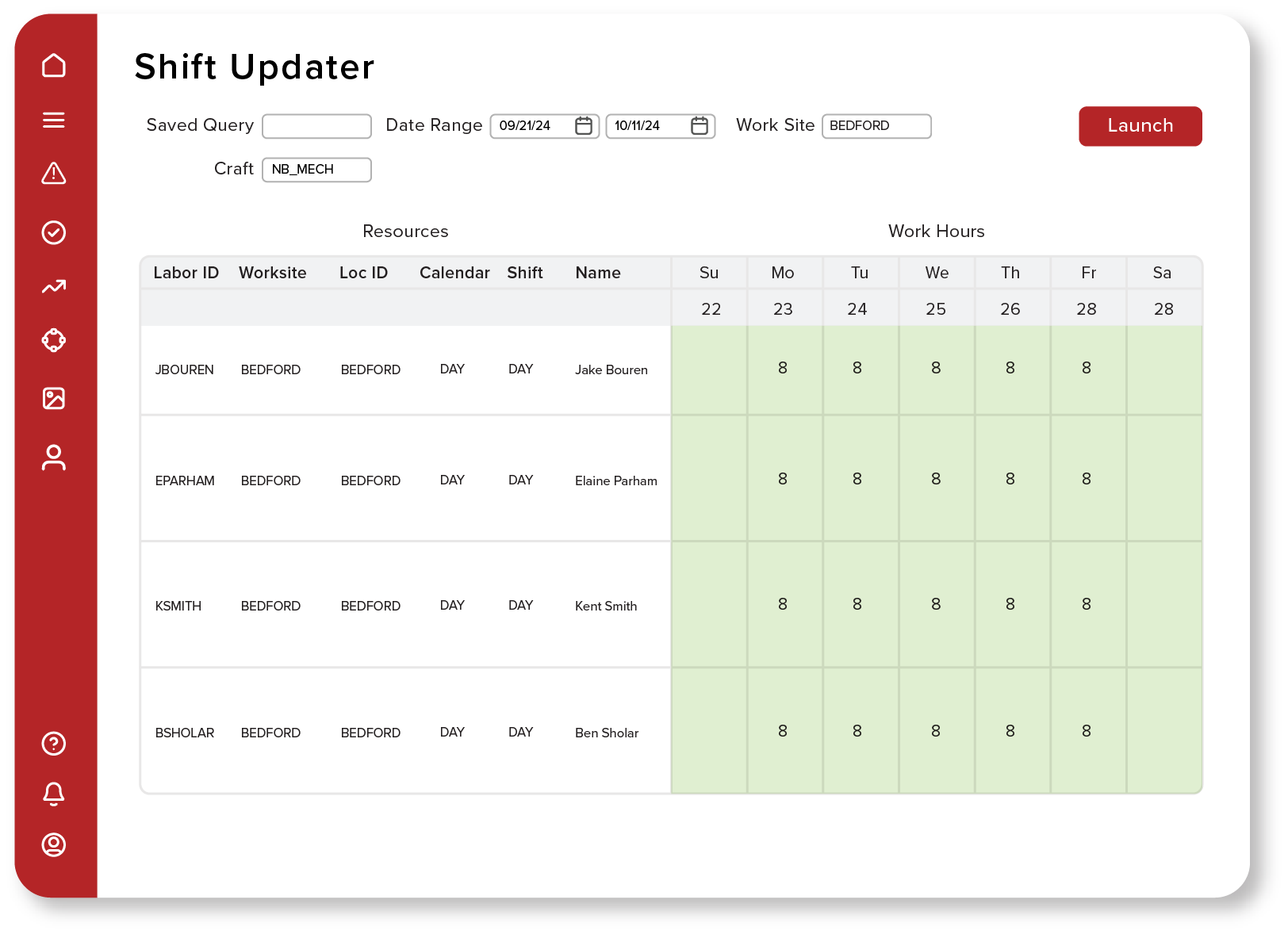 Shift Updater