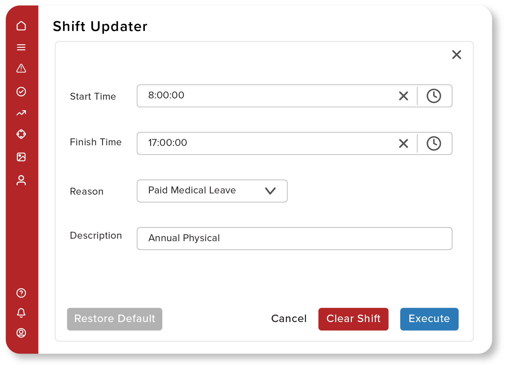 Shift Updater