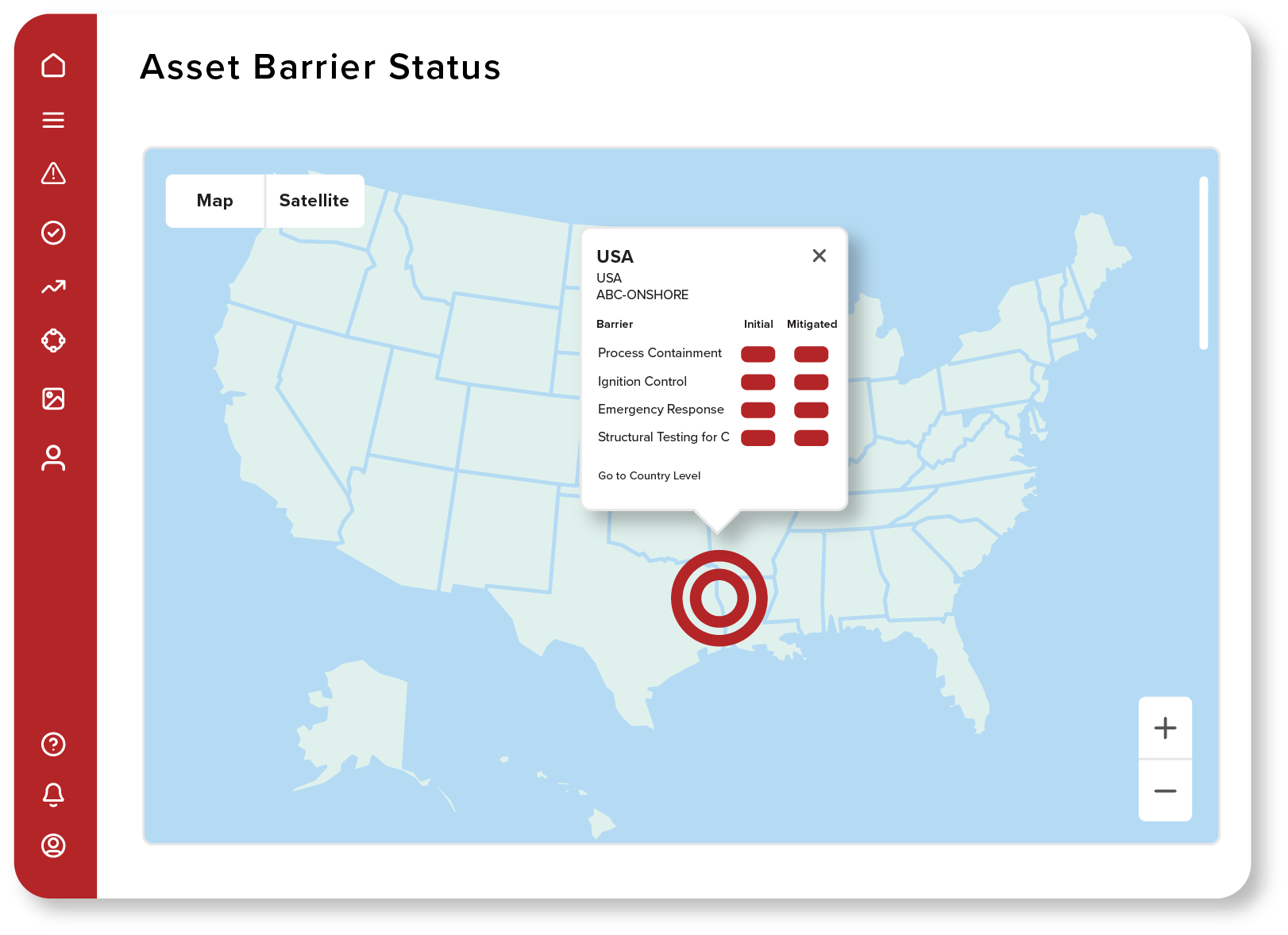 Increase visibility into asset barrier status with barrier management RiskPoynt software