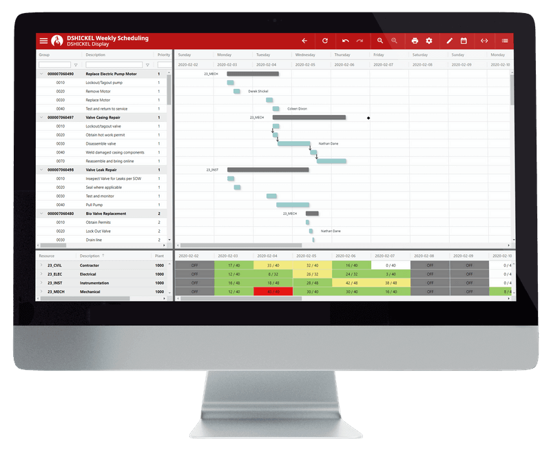 Prometheus SAP Planning and Scheduling desktop view
