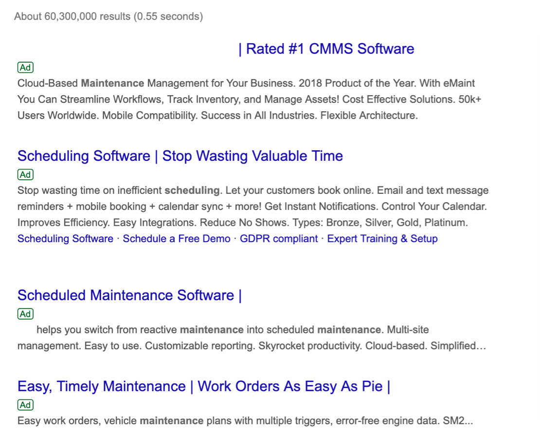 maintenance scheduling program