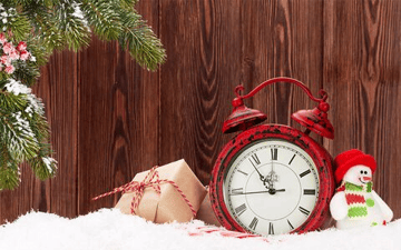 Alarm clock in the snow 