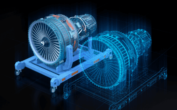 Graphic of two turbine engines 