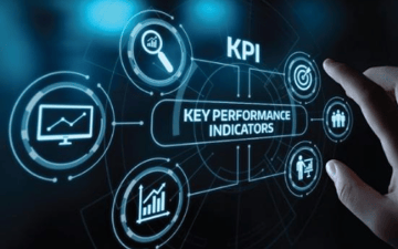 Key performance indicators centering a dashboard 