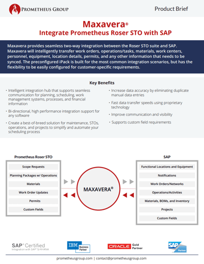 Maxavera: Integrate Prometheus Roser STO with SAP