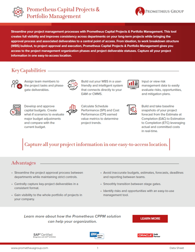Prometheus Capital Projects & Portfolio Management