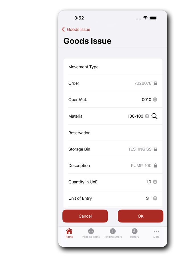 SAP Inventory Mangement