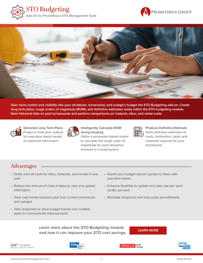 STO Budgeting Datasheet