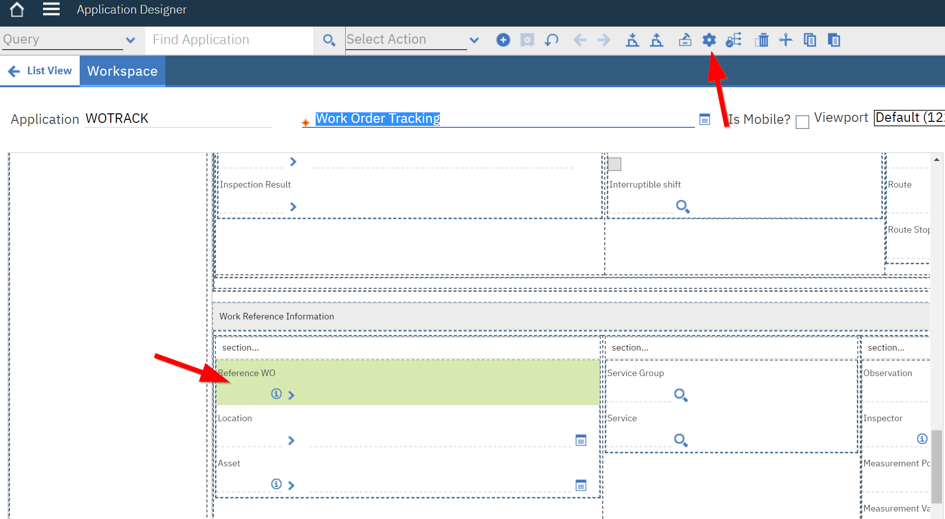 Reference Work Order Field in IBM Maximo