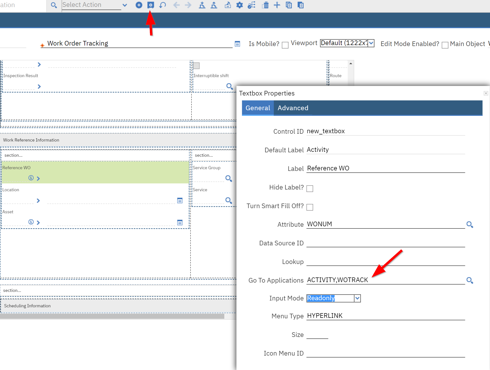 Work Order Textbox Properties in IBM Maximo