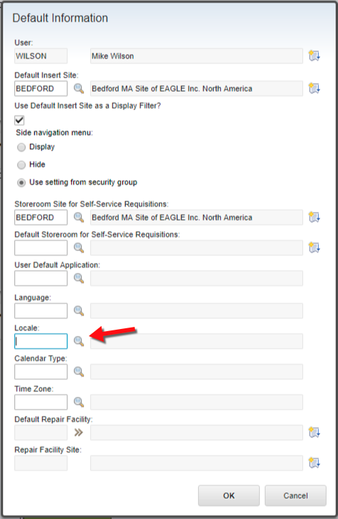 Changing how the date is displayed for just one user in IBM Maximo