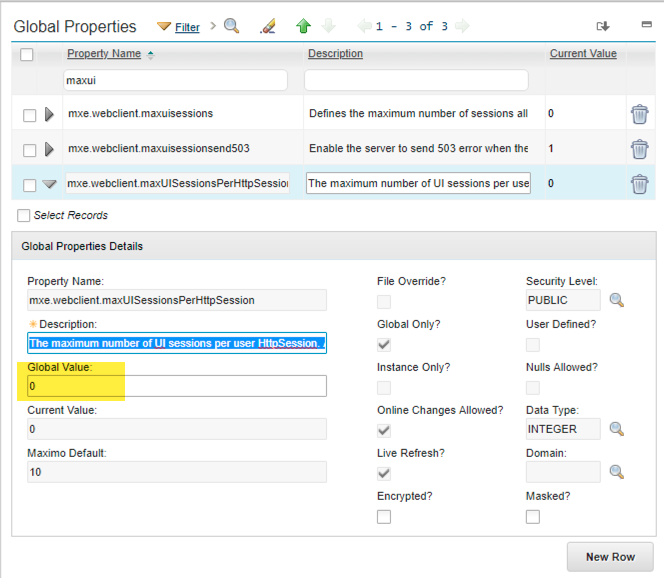 IBM Maximo global value CMMS