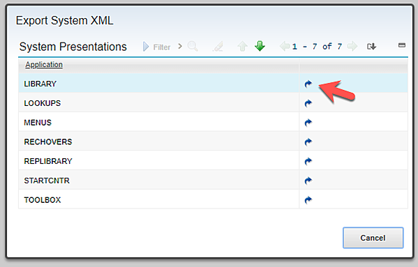 Maximo CMMS export system xml