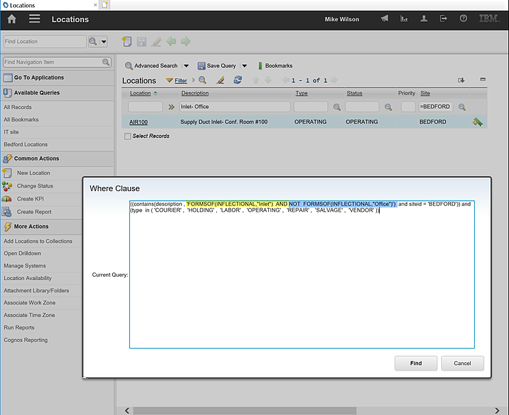 Maximo CMMS Special Characters