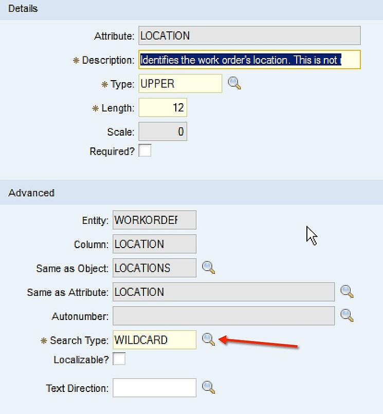 Maximo CMMS Data Display