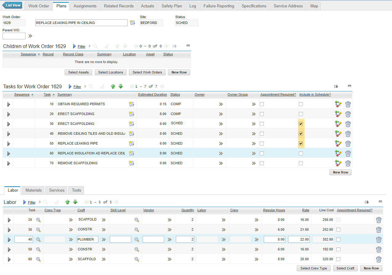 7 Maximo CMMS IBM tasks crafts