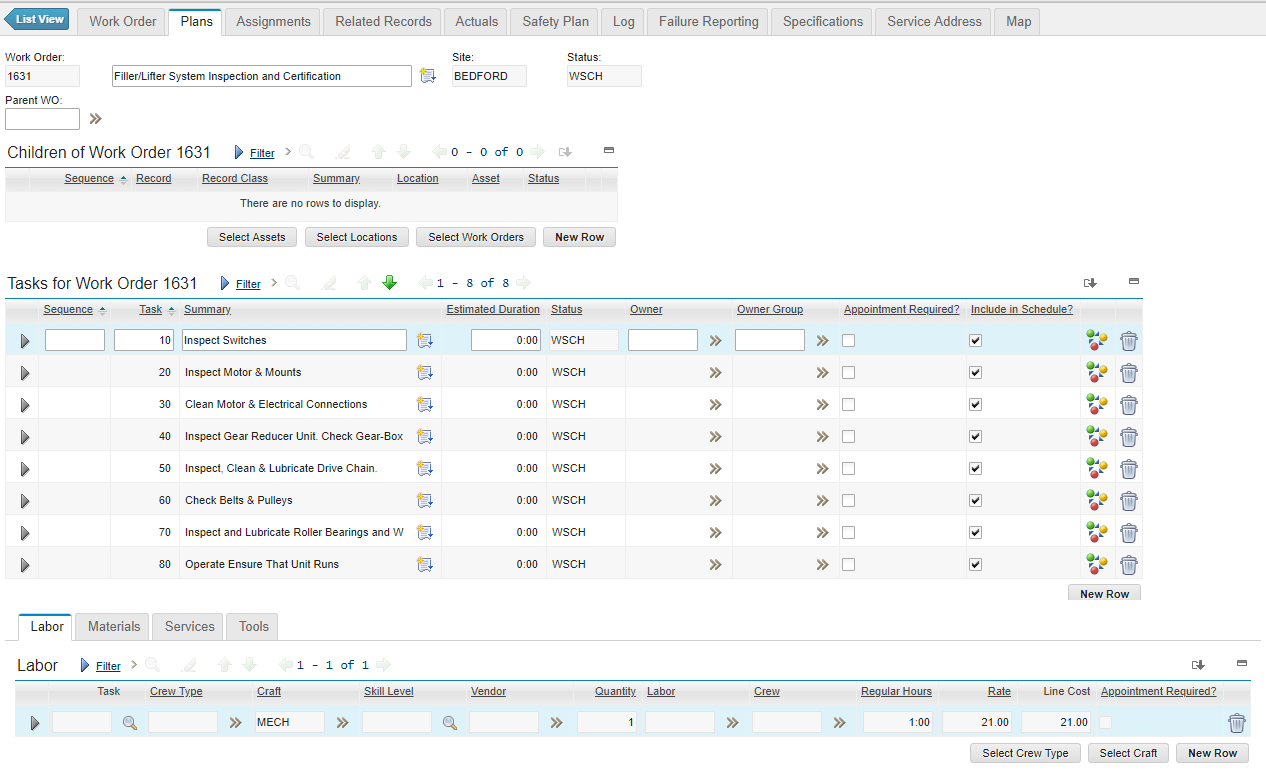 4 IBM Maximo Work Orders