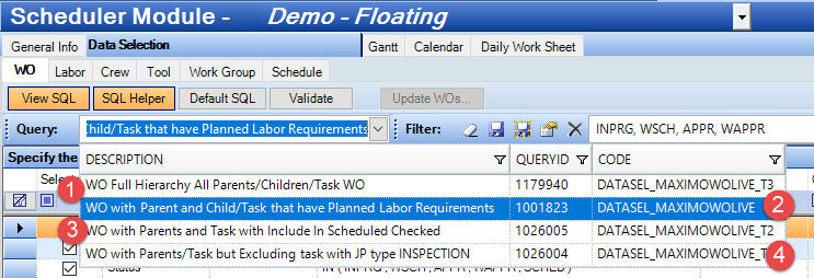 9 AKWIRE schedule guery templated