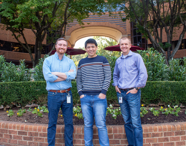 Ed Mason, CRO (left), Eric Huang, Founder and CEO (middle), Jay Golonka, Interim CFO (right)