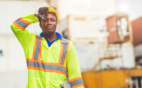 A maintenance worker experiences fatigue 