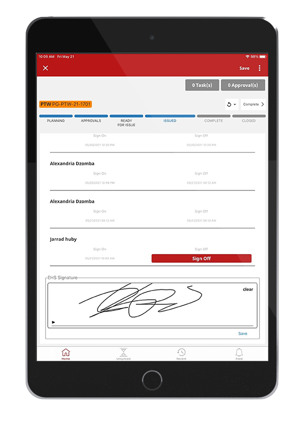 Sign documents in ePAS system 