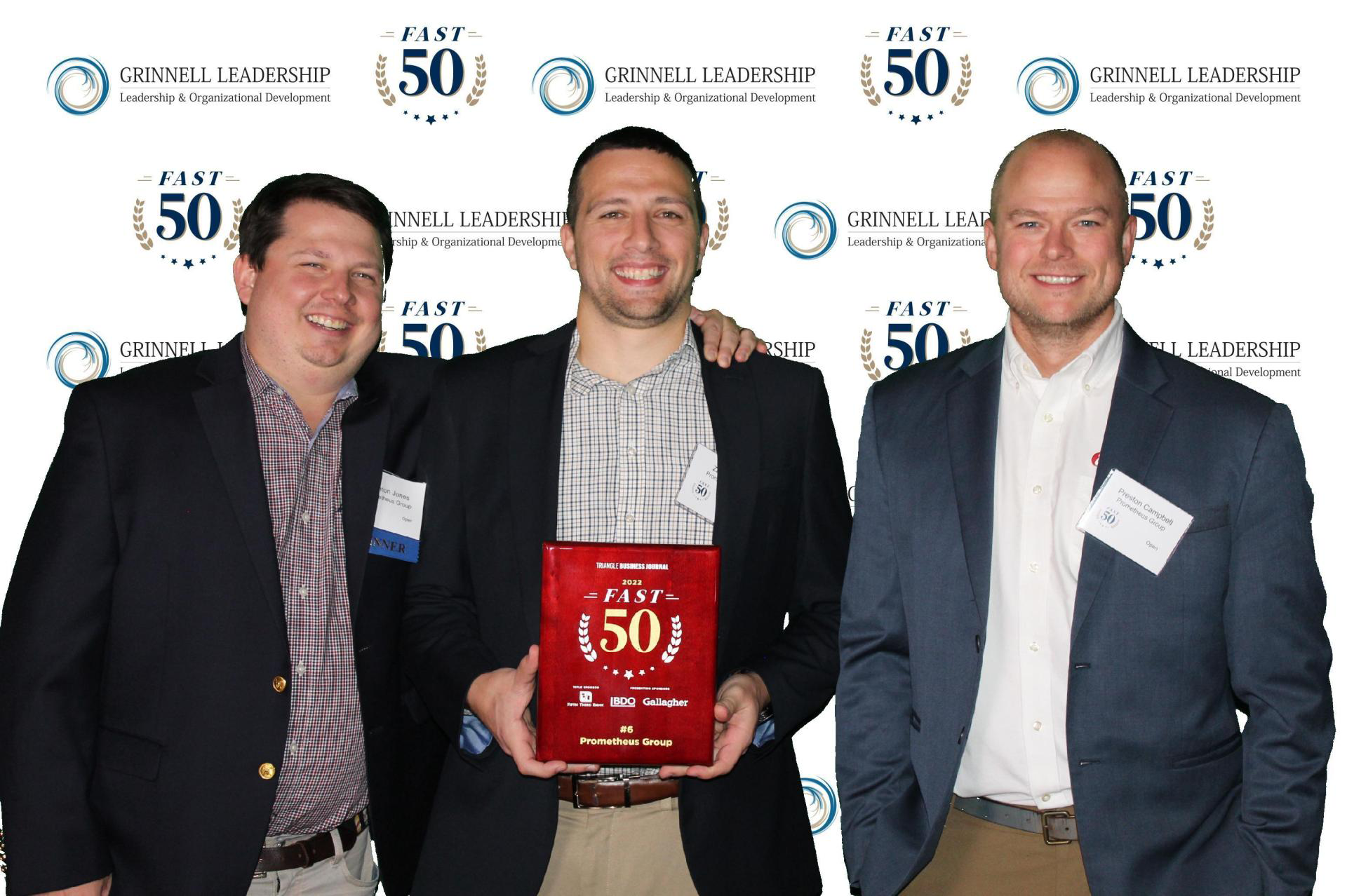 Team Prometheus Holding Triangle Business Journal Fast 50 Award
