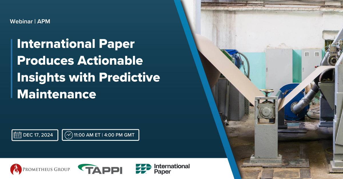 Webinar: Predictive Maintenance for the Pulp & Paper Industry